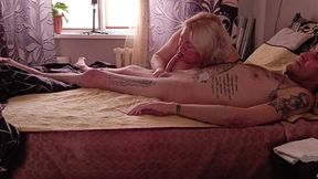 Shared a Bed with a Neighbor Fucked Her in the Mouth and Pussy Doggy Style