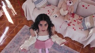 Tiny Latina is going to fuck a much older dude, he's gross