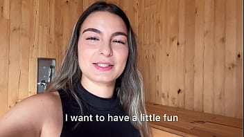 Naughty Latina convinces married neighbor to fuck her hairy pussy