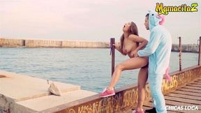 MamacitaZ Dutch Teen Taylor Sands Takes Big Cock By The Sea