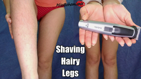 Shaving Hairy Legs with Trimmer - Rediscovering My Legs - Fetish