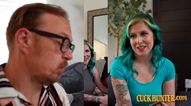 Nikki Zee gives head to a BBC while her cuckold husband watches