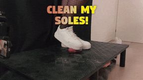 Using your Cock and Balls to Clean My Soles in White Puma Sneakers (45 Degrees Version) - TamyStarly - Cock Balls Crush Trample, Shoejob, CBT, Trampling, Bootjob, Stomping