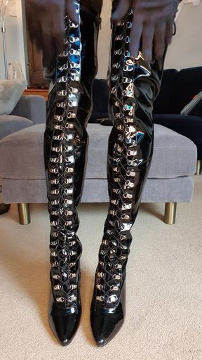 Mistress Jessica Pvc Thigh High Boots