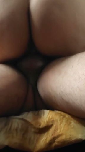 Step daddy bending me over the bed and fucking me from behind, then me riding his cock   Clip 1