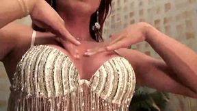 Sexy Busty Shemale Ass Fucked and Cumshot on Body by an Amateur Monster Cock