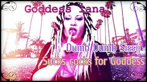 AUDIO ONLY - Dumb dumb sissy sucks cocks for Goddess