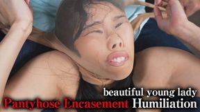 Pantyhose Encasement Humiliation beautiful young lady Nana Maeno