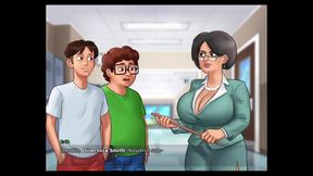 Squirting babe gets ass-fucked during summer