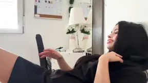Stepping sister loses panties on plane session