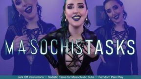 MASOCHISTASKS - Short - Sadistic CBT Pain Play Tasks for Horny Masochists by Miss Faith Rae with Jerk Off Instructions and Orgasm Control - HD 1080p MP4