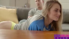 Nice blonde seduced stepbrother