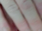 FTM massages freshly shaved pussy