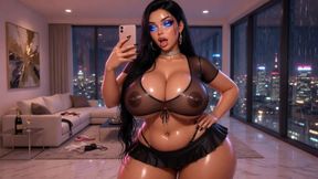 Dirty Stepmom Slut BBW Squeezes Massive Tits Rubs Wet Cunt