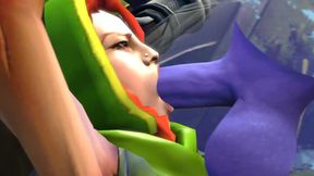 WoW Drow Ranger Futanari Facefuck