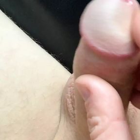 Cock gets hard and squirts