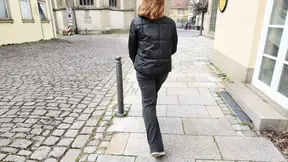Poluna Loves walks around the city sucks cock and fucks in a public toilet