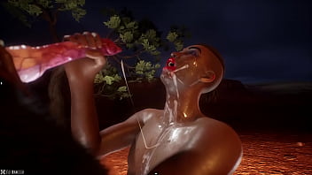 Femboy sucking werewolf cock and gets fucked hard