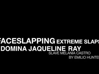 Face slapping - Cinema Line - By bitch goddess Jaqueline Ray and her serf Melania - Full HD, pt.1