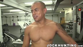 Bald dude getting his asshole penetrated by monster cock