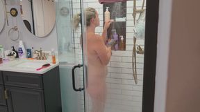 Stepson gets caught watching his stepmother shower
