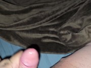 Slow solo semi quiet cumshot