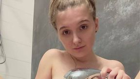 Community Member @danamellow @Shower Sex and #Solo #Naked #Brunette #Shaved Pussy film hardcore | Tik.Porn