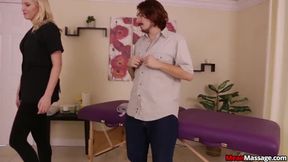 Blonde homemade gets gagged and teased in bondage massage
