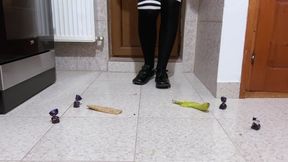 Lady dancing on food