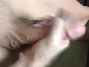 TS Chelsea Marie cums on table