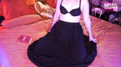 What's Under Her Skirt? Remote Controlled Vibrator Orgasm Given to Goth Girl