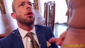 MENATPLAY Suited Gabriel Phoenix and Pietro Duarte anal fuck