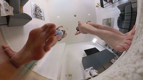 Sara and Palina: Unaware Giantess Barefoot Crush 4K Version VR360