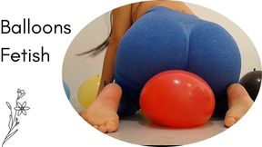 Popping balloons with my yoga pants...