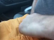 Jacking off while driving