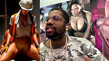 Tight Juicy Bald Pussy Female Construction Worker Fucking Her Co-Workers, AI Generated