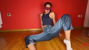 First Jeans Wetting Tease by Cute Asian Teen - Luna wets the floor & crawls all over it – Naughty Girl Pee Tease with a Soaked Tight Ass - Real Amateur Piss Fetish Satisfaction - Buy my video & make me do more Hot Pee Play!