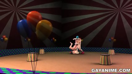 Fat cartoon clown ass fucking hot and horny 3d muscle stud