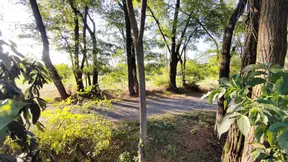 Crusty hag ravaged on bike trail gets pummeled on bench, big rig destroys all plans