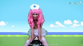 Delilah Day Cosplay As Nurse Joy from Pokémon Rides Sex Machine