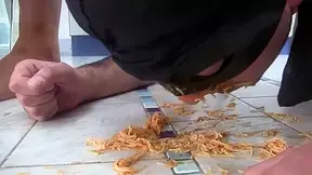 Ebony ordered spaghetti by Foot Chicks