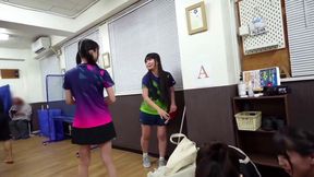 Wild office ping pong club orgy with Mizuki, Koharu, Tsubomi & Rion