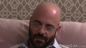 Bald psychotherapist Adam Russo drives my ass crazy with his restless pounding