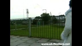 Curvy amateur Rebecca goes wild on the streets