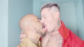 2 HOT COWBOYS KISSING WITH A LOT OF INTENSITY AND DESIRE - BY BRENDON CLARK AND JAMAL SANGENT - CLIP 3