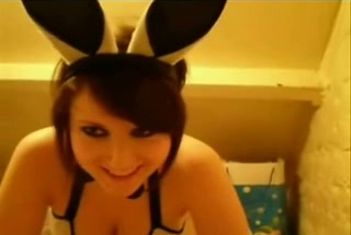 My beautiful and slutty bunny sucks dick before anal