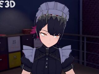 Jane Doe bangs Maid Ellen's mouth and then gives her a thick creampie in standing doggy(Futa, Hardcore, Throatpie, Creampie, Cumflation)