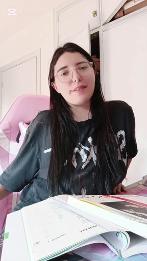 Help me studying and I strip for you