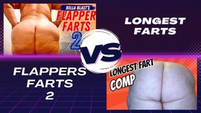 15 min double trouble of long and flapper 2 farts clip together