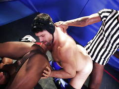 Wrestling stud Beau Butler swallow every inch of that massive cock